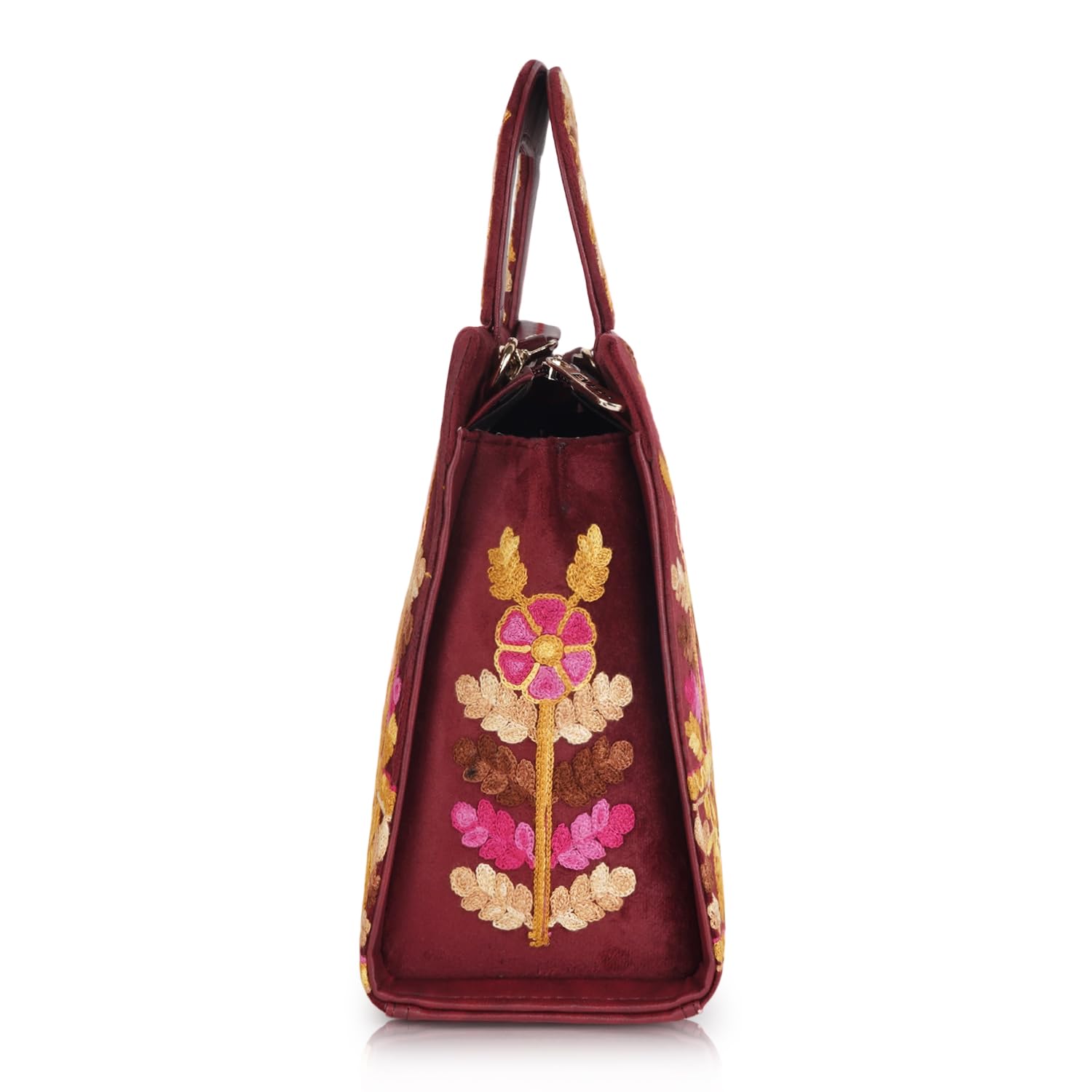 EVEDA Welvet Design Gorgeous Embroidery Stylish Design Shoulder Crossbody Hobo Women Handbag